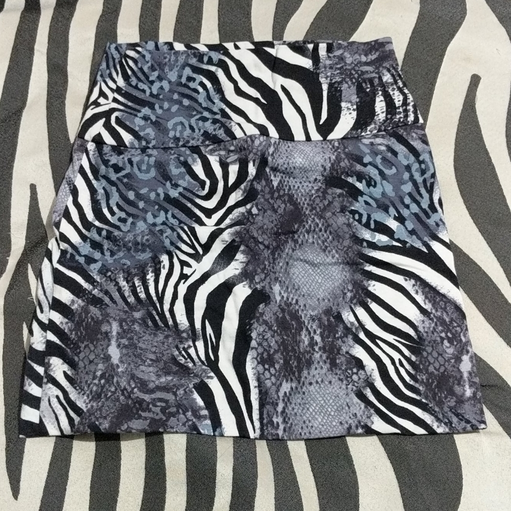 Zebra/cheetah/snake print skirt